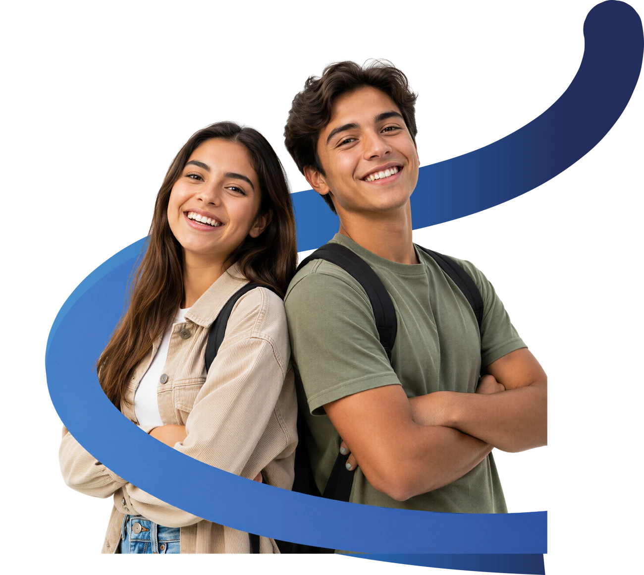 Dos jóvenes de la campaña Voces y realidades de ACCIONAR