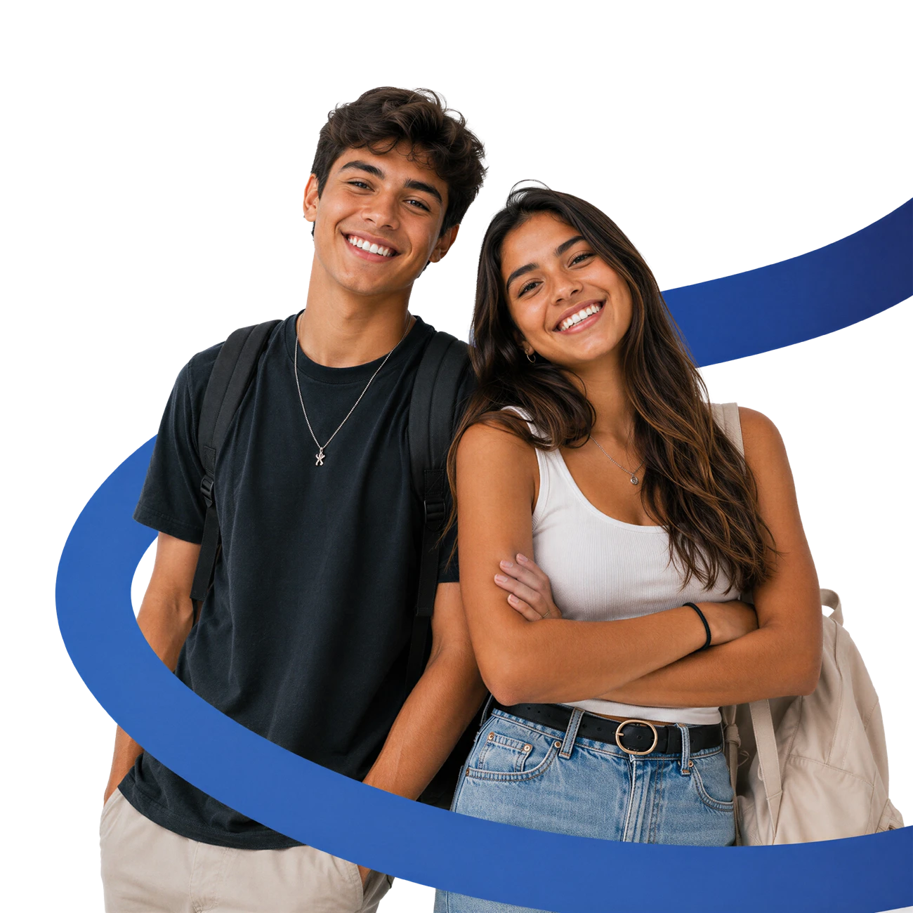 Dos jóvenes de la campaña Voces y realidades de ACCIONAR